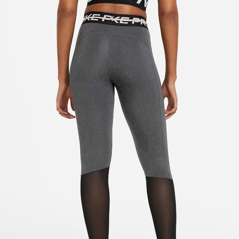 XS Nike Pro Women's Mid-Rise Mesh-Panelled Leggings